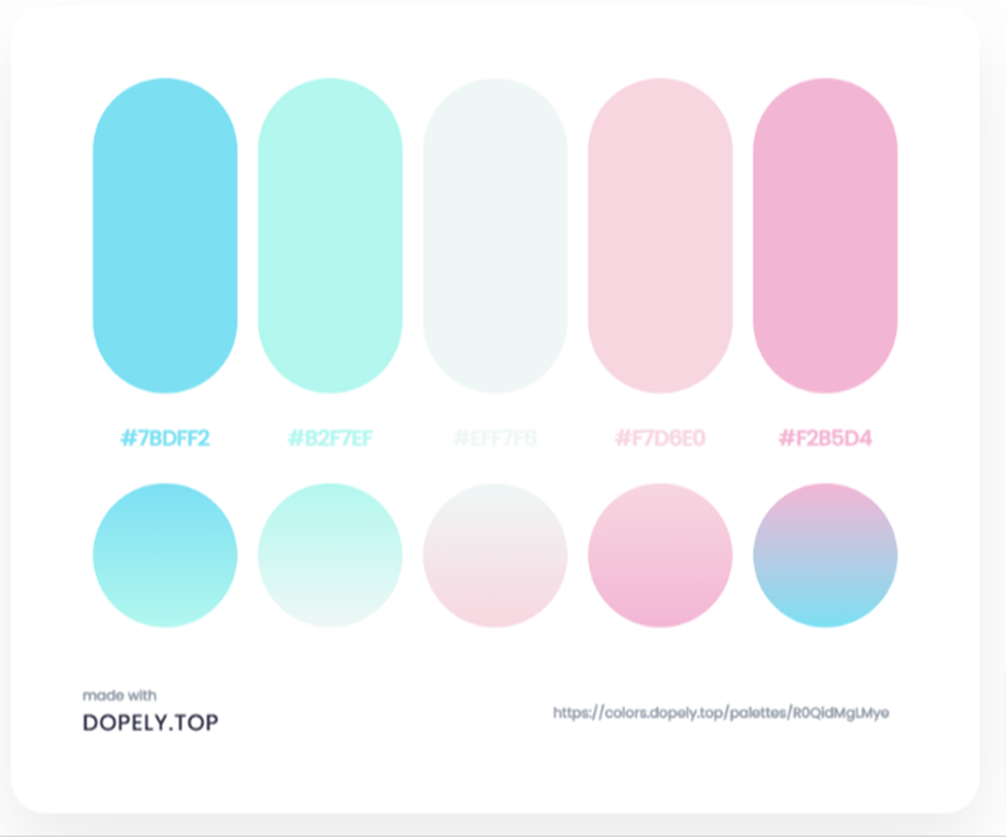 Webdesign: kleurenpalet voorbeeld Dopely