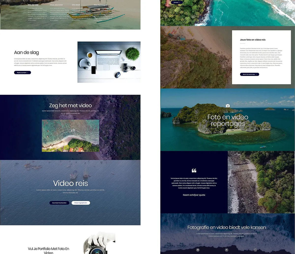 website voorbeeld foto video ontwerp